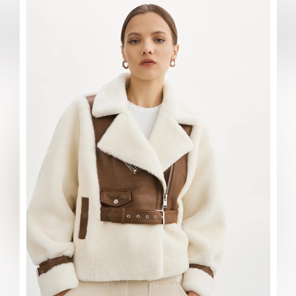 Lamarque Cream and Brown Jacket - Picture 1 of 3